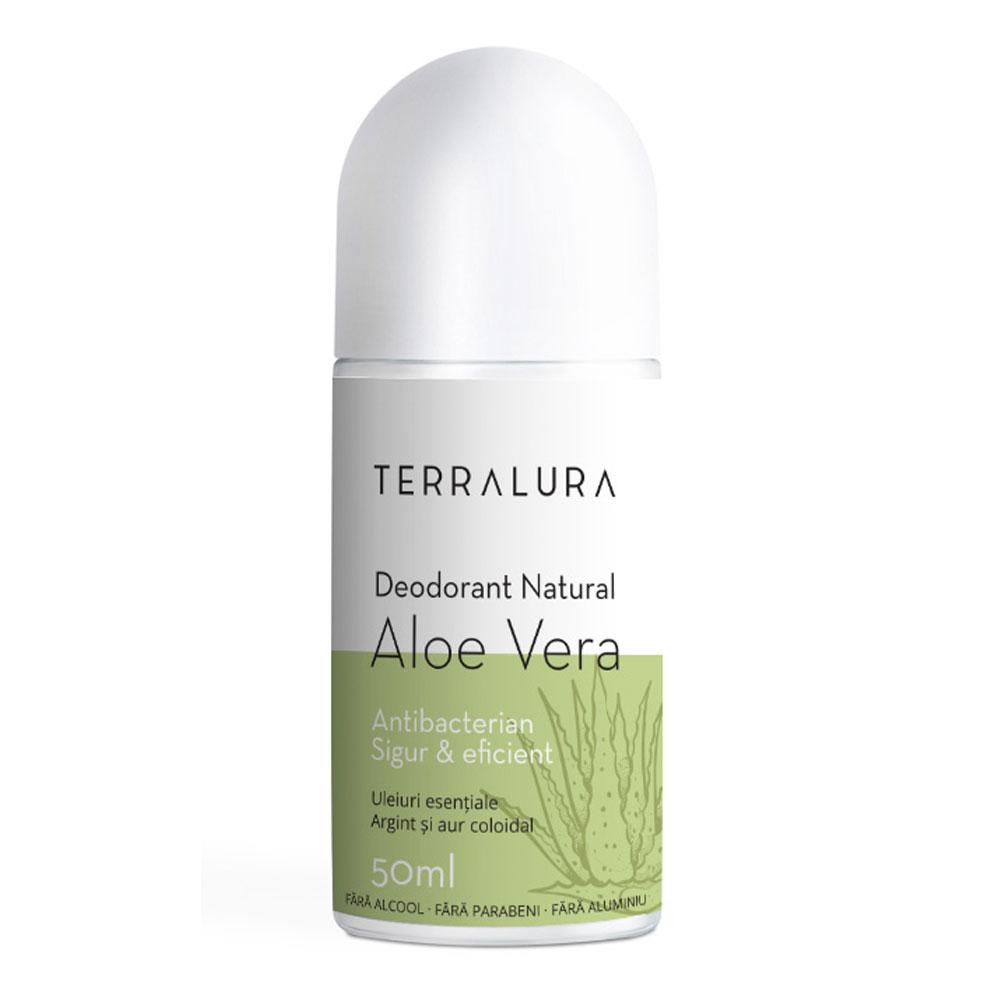 Deodorant roll-on cu aloe vera Terralura, 50 g, natural